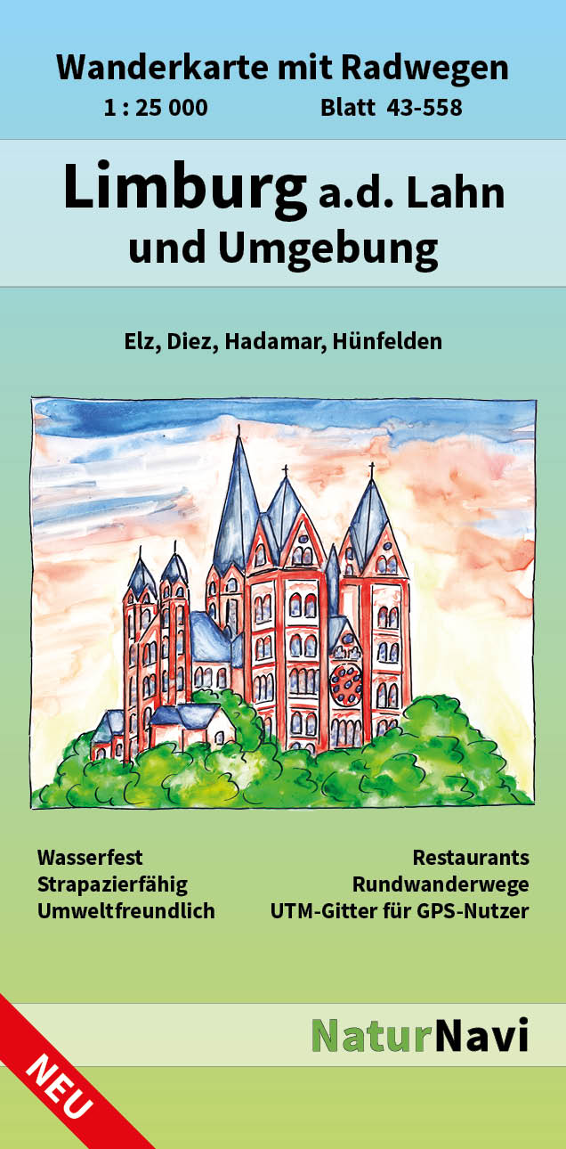 Online bestellen: Wandelkaart 43-558 Limburg a.d. Lahn und Umgebung | NaturNavi