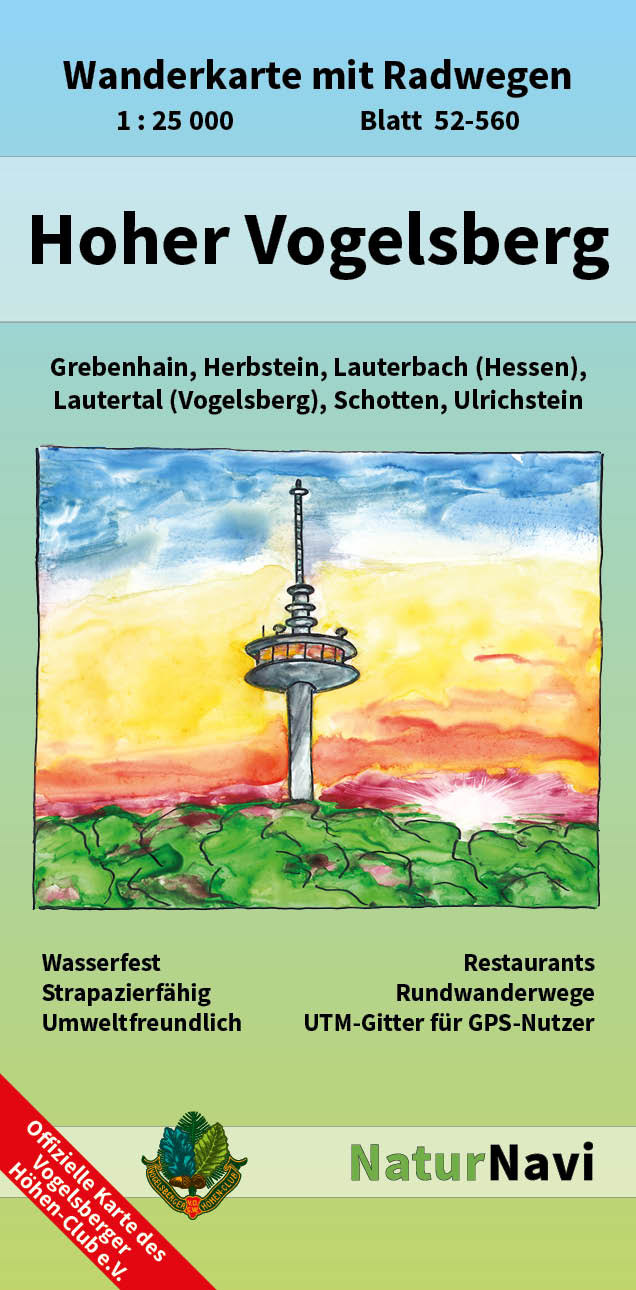 Online bestellen: Wandelkaart 52-560 Hoher Vogelsberg | NaturNavi