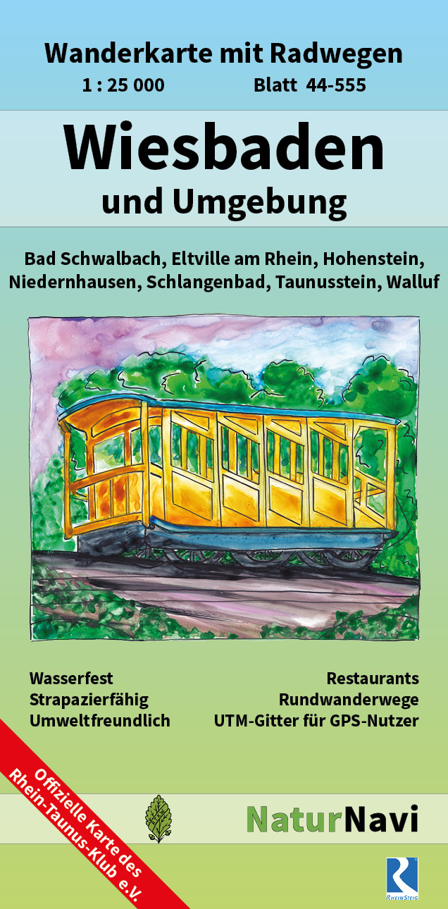 Online bestellen: Wandelkaart 44-555 Wiesbaden und Umgebung | NaturNavi