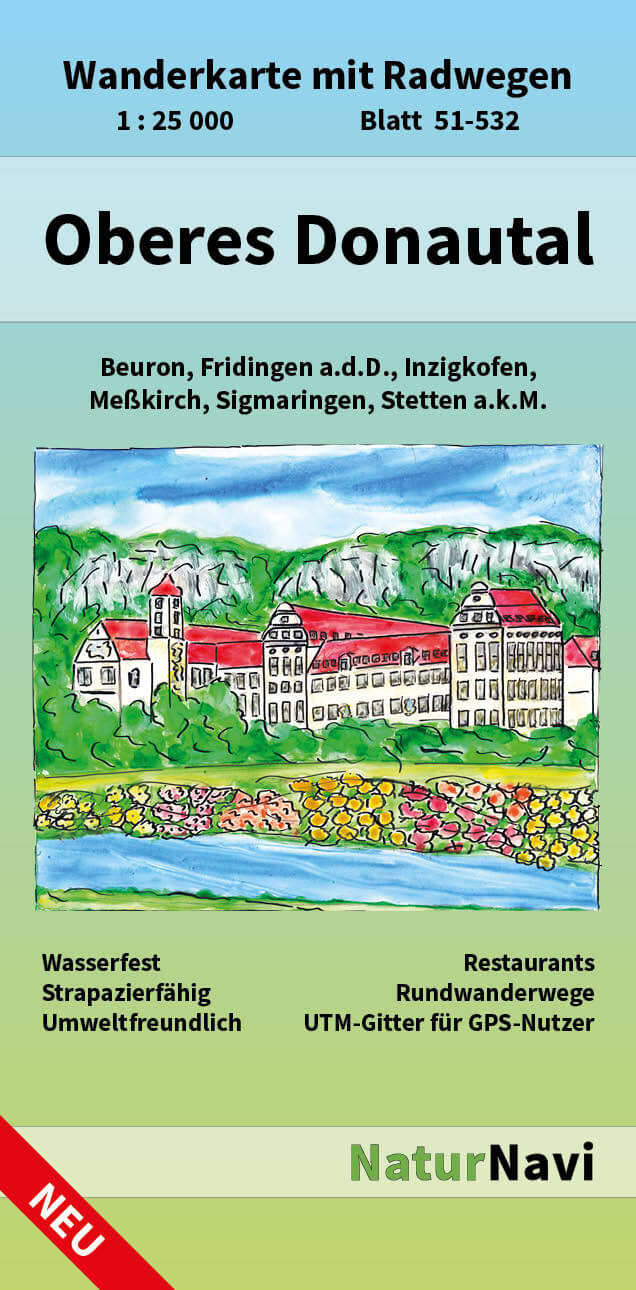 Online bestellen: Wandelkaart 51-532 Oberes Donautal | NaturNavi