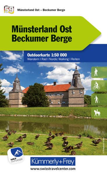 Online bestellen: Wandelkaart 59 Outdoorkarte Munsterland Ost - Beckumer Berge | Kümmerly & Frey