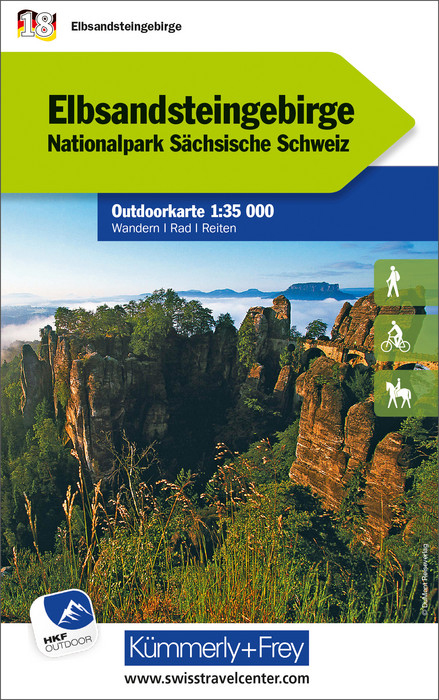 Wandelkaart 18 Outdoorkarte Elbsand…