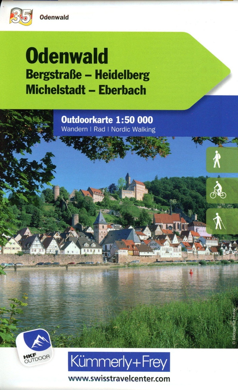 Online bestellen: Wandelkaart 35 Outdoorkarte Odenwald | Kümmerly & Frey