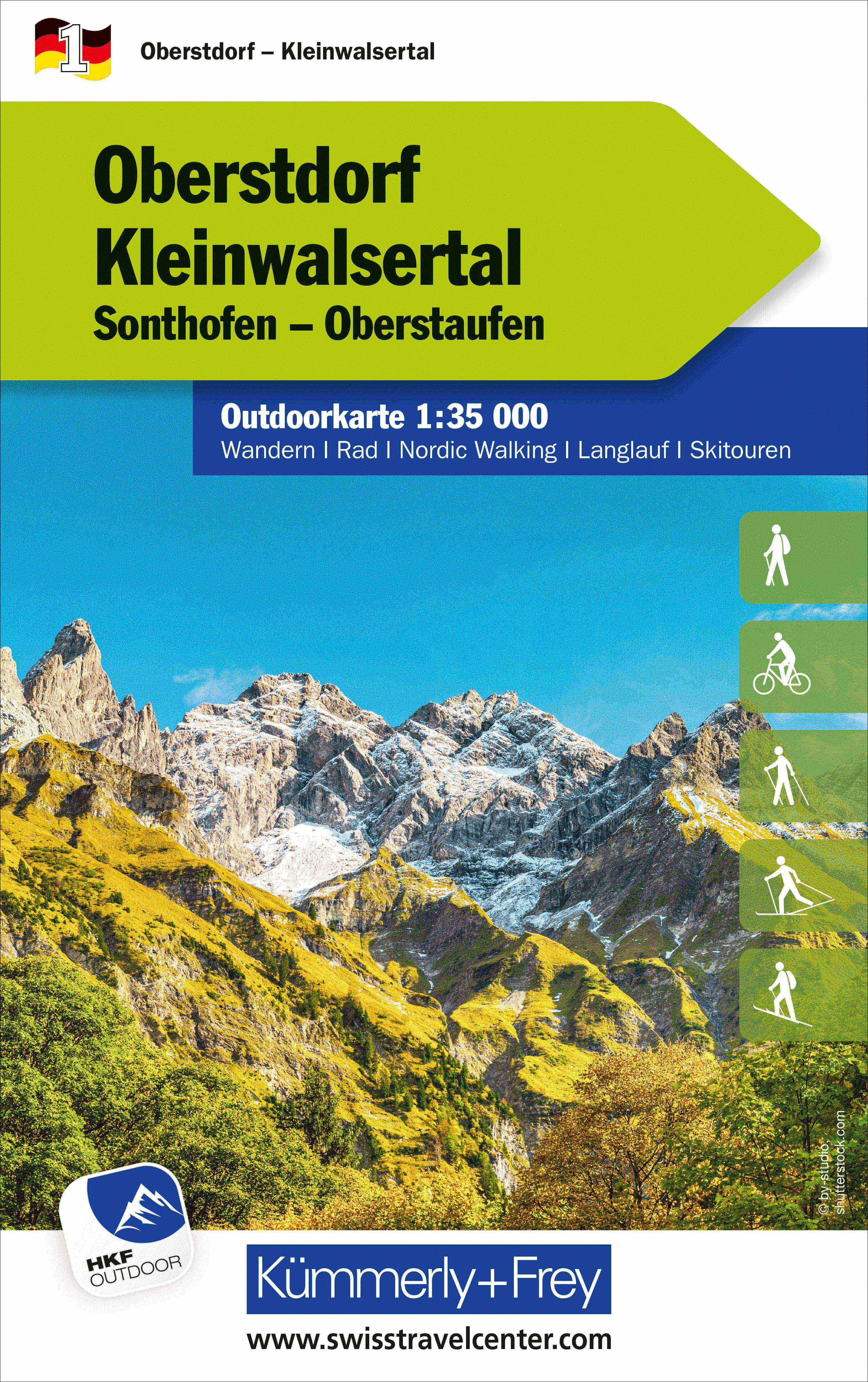 Wandelkaart 1 Outdoorkarte Oberstdo…