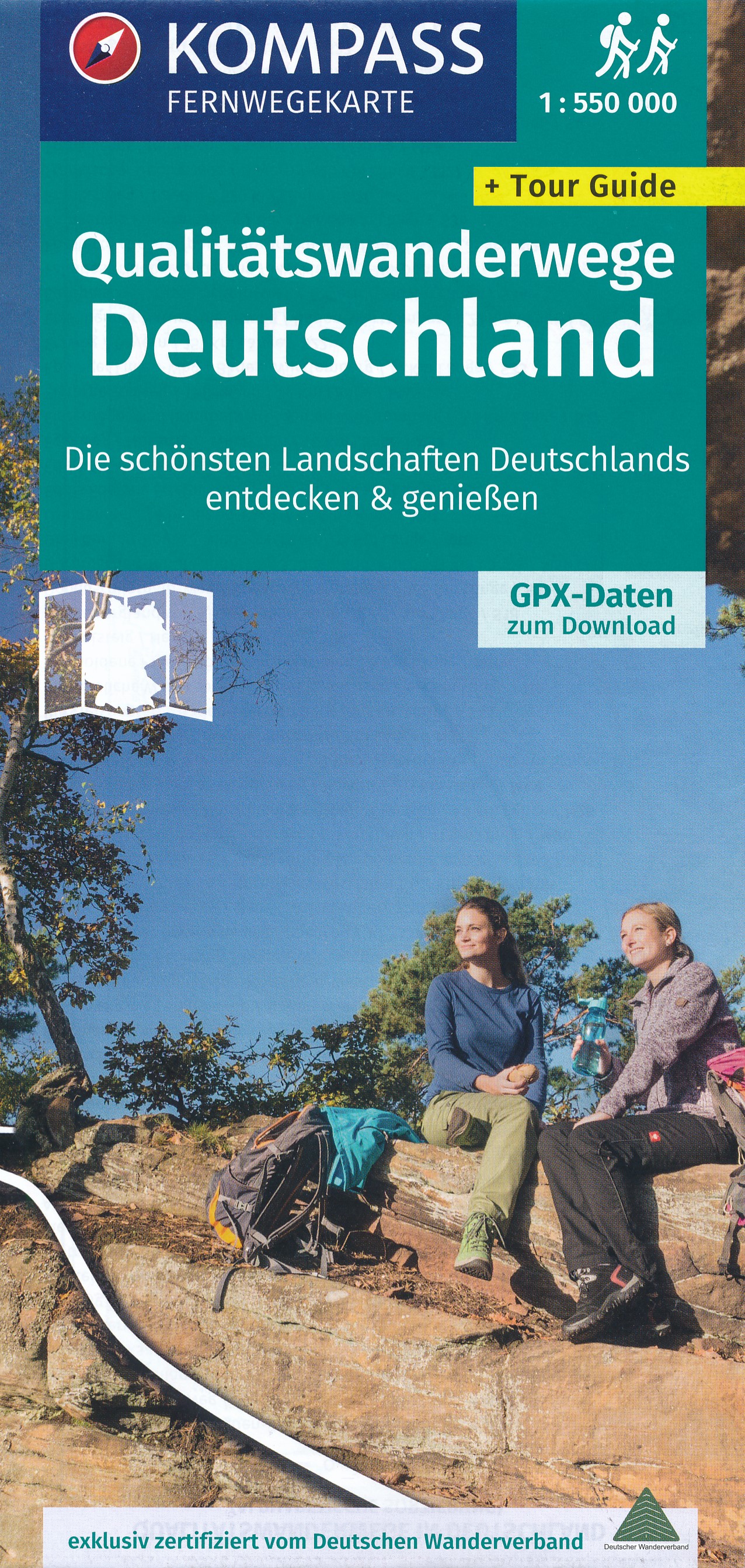 Online bestellen: Wandelkaart Qualitätswanderwege Deutschland | Kompass