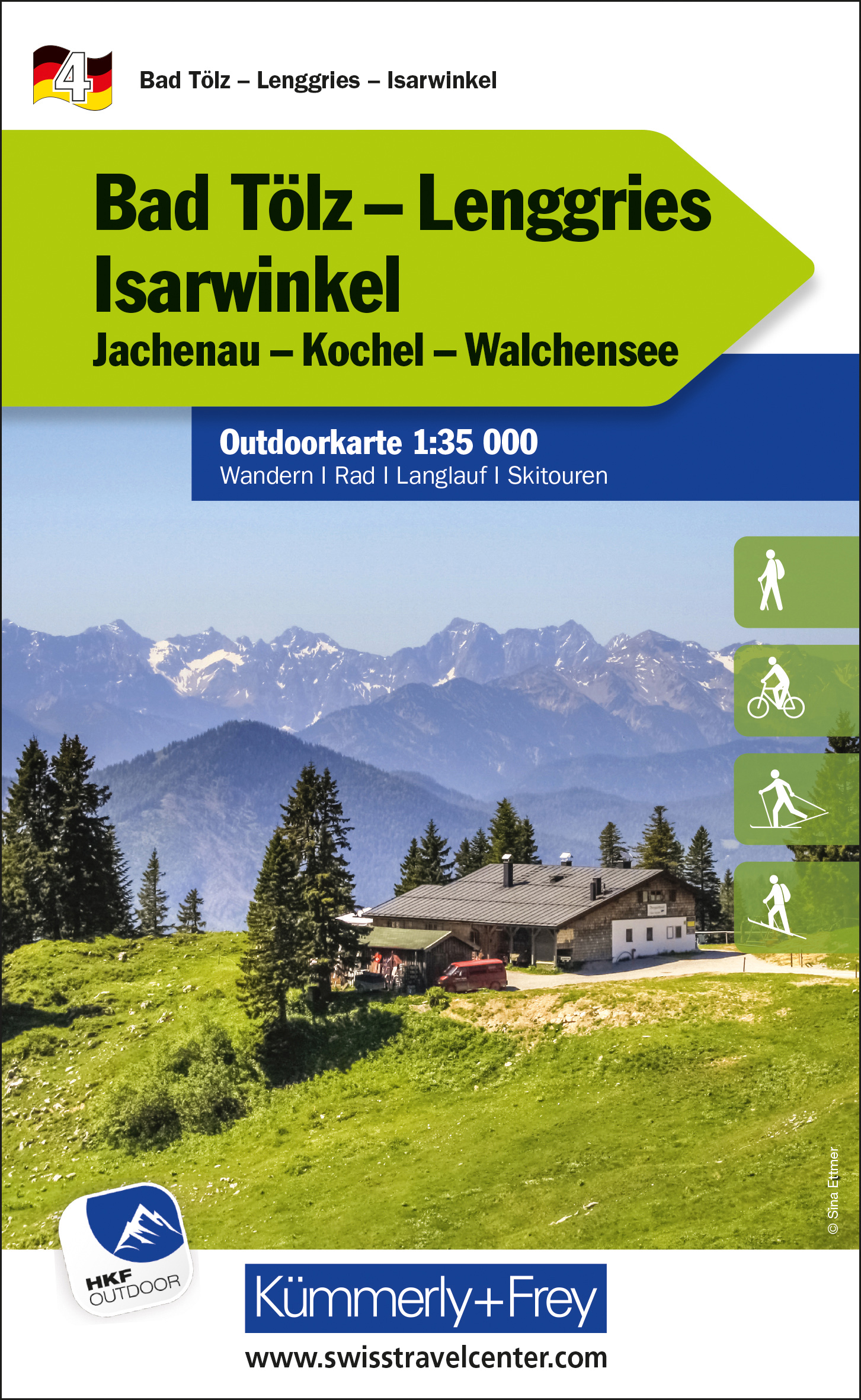 Wandelkaart 4 Outdoorkarte Bad Tölz, Lenggries, Isarwinkel | Kümmerly