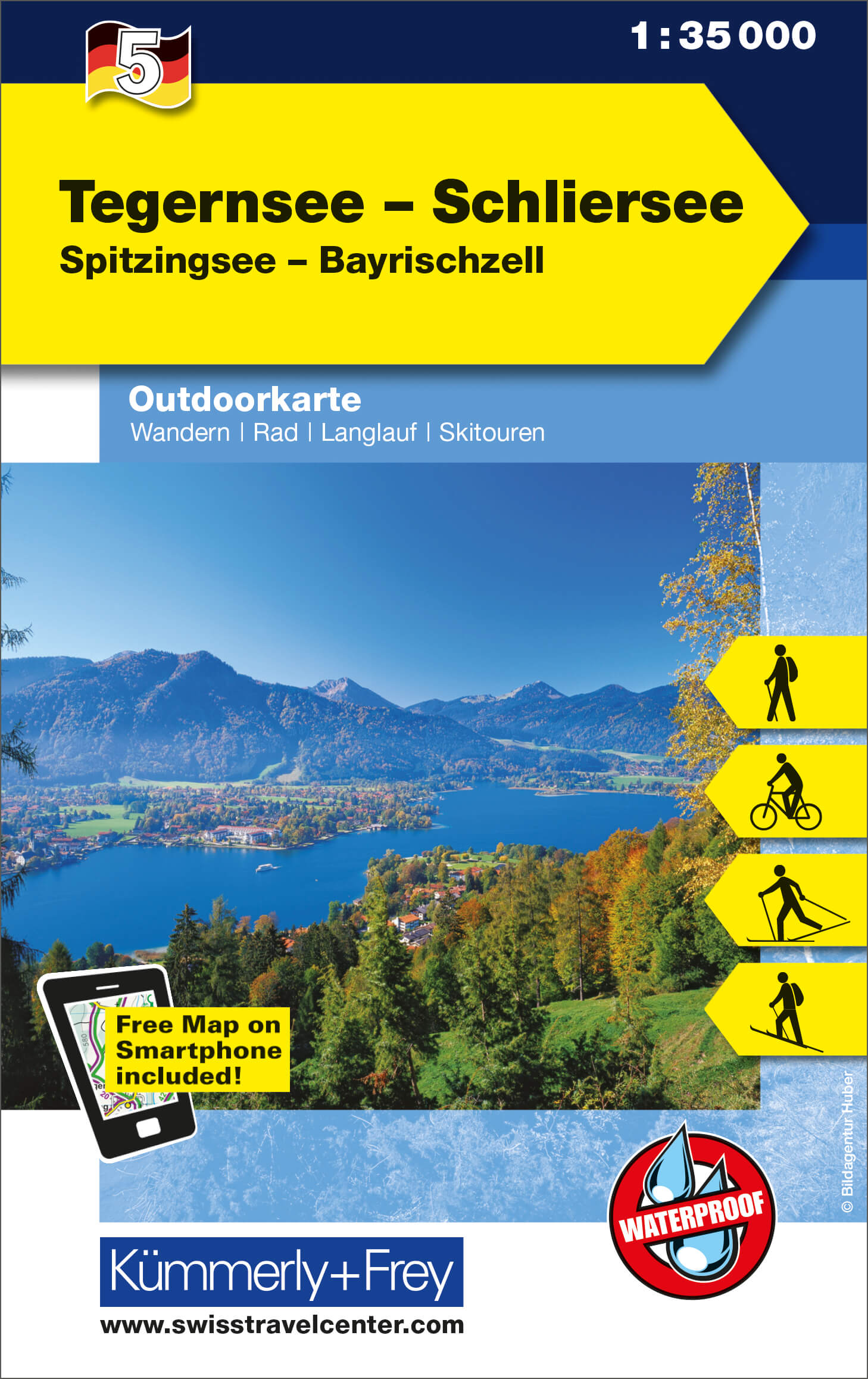 Online bestellen: Wandelkaart 05 Outdoorkarte Tegernsee - Schliersee | Kümmerly & Frey