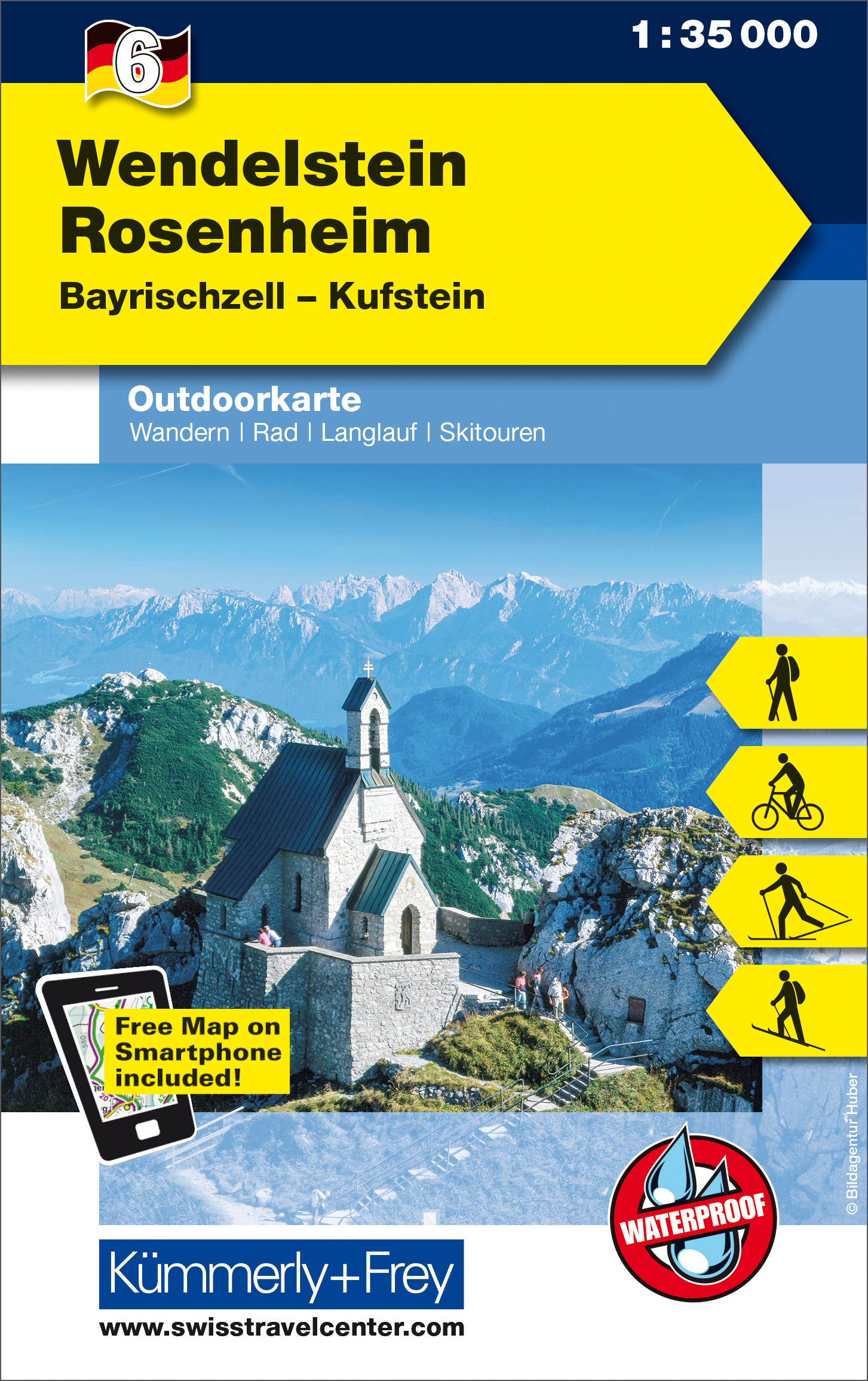 Online bestellen: Wandelkaart 06 Outdoorkarte Wendelstein - Rosenheim | Kümmerly & Frey