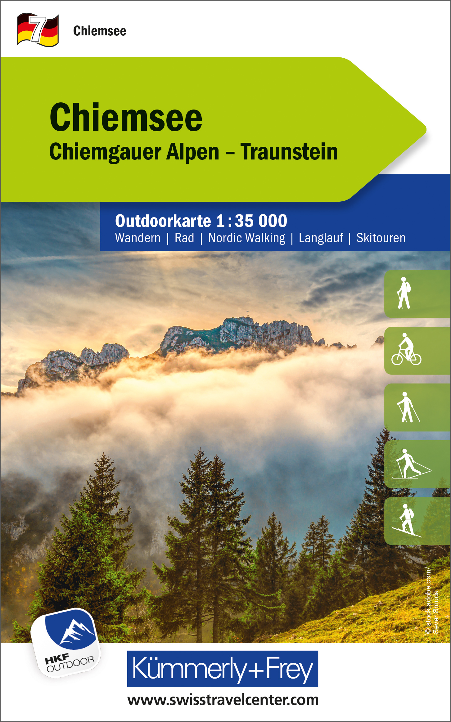 Wandelkaart 7 Outdoorkarte Chiemsee…