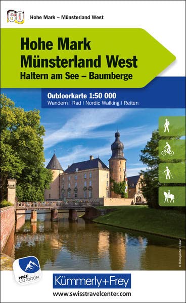 Online bestellen: Wandelkaart 60 Outdoorkarte Hohe Mark, Münsterland West | Kümmerly & Frey