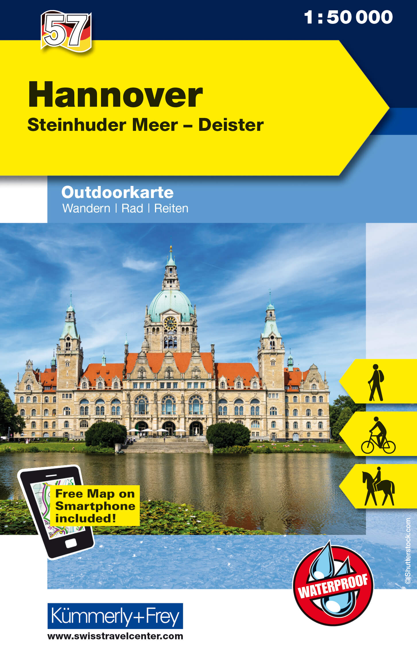 Online bestellen: Wandelkaart 57 Outdoorkarte Hannover | Kümmerly & Frey
