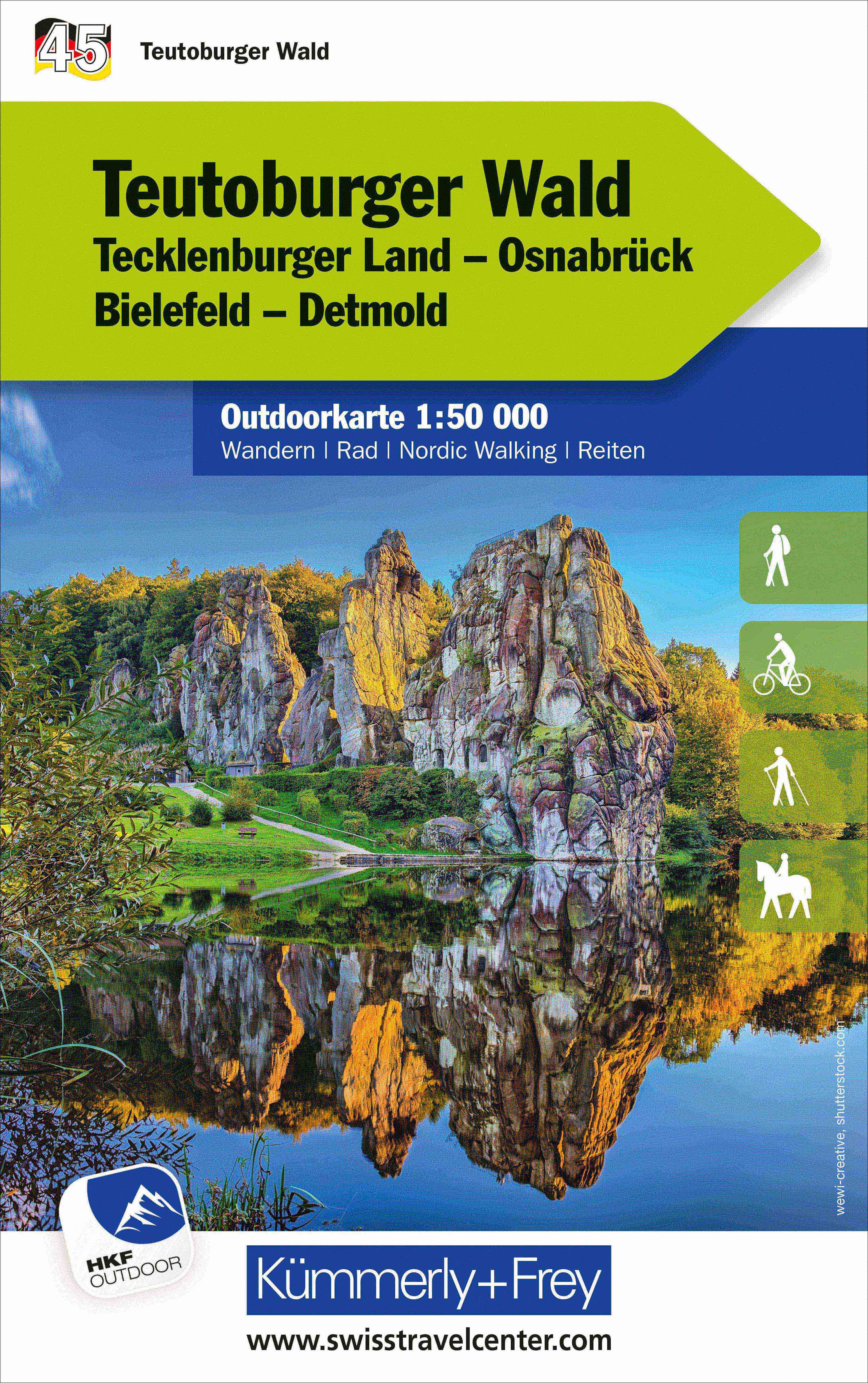 Wandelkaart 45 Outdoorkarte Teutobu…