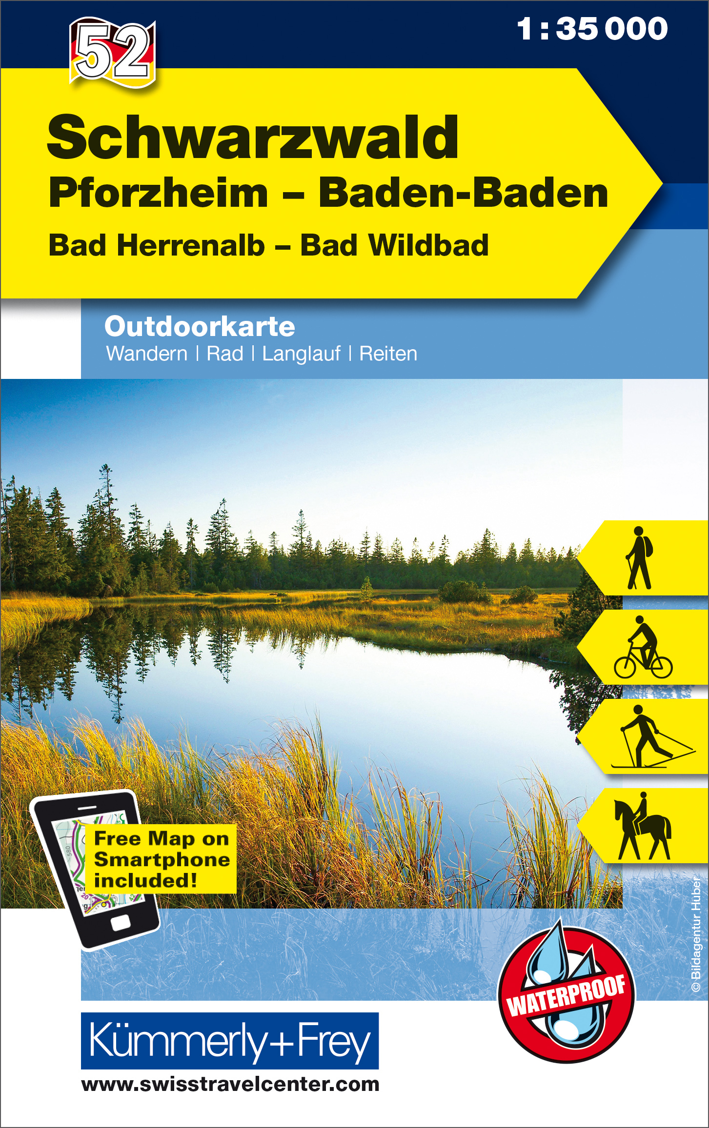 Wandelkaart 52 Outdoorkarte Schwarz…