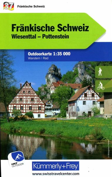 Online bestellen: Wandelkaart 37 Outdoorkarte Fränkische Schweiz | Kümmerly & Frey