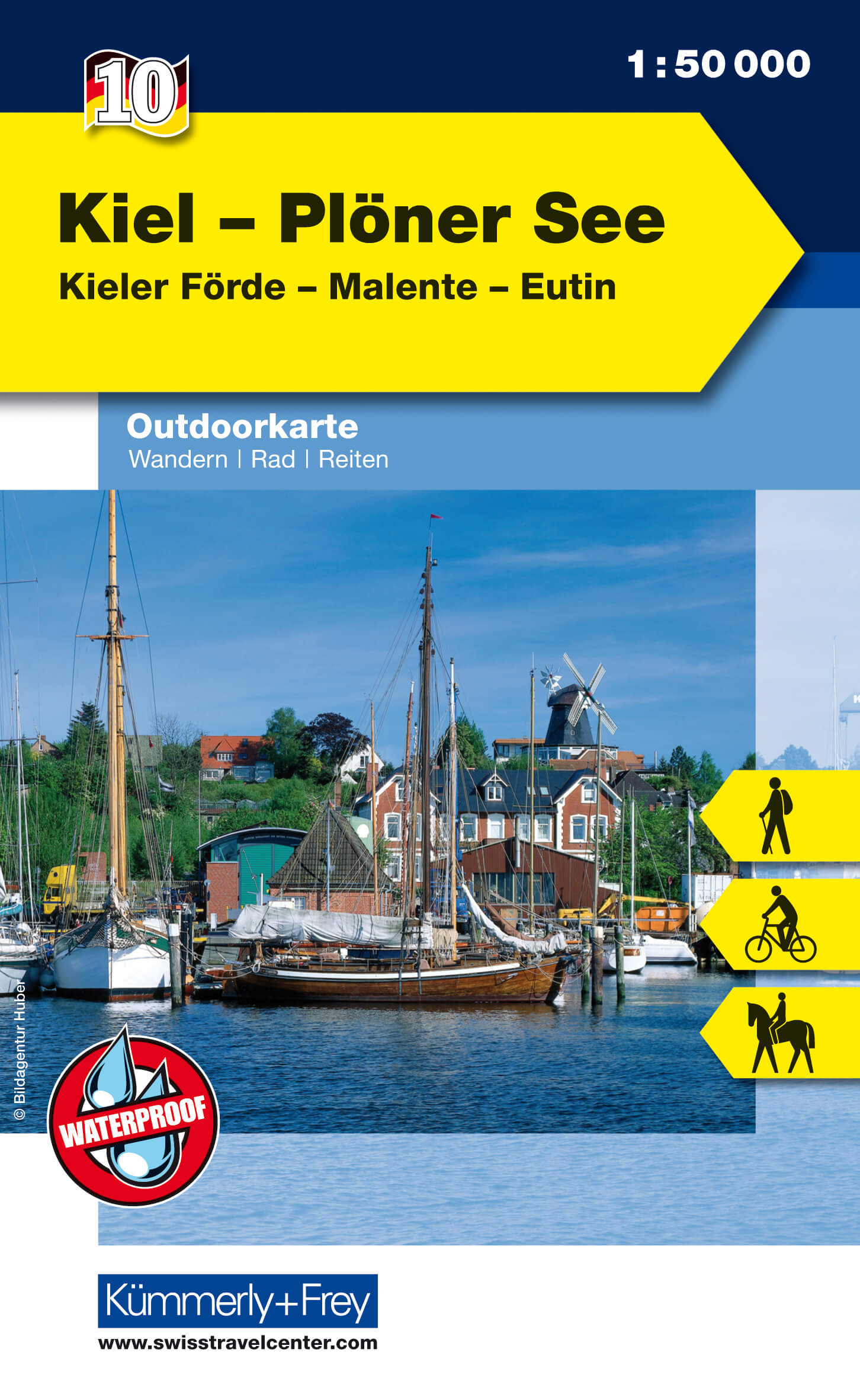 Online bestellen: Wandelkaart 10 Outdoorkarte Kiel - Plöner See | Kümmerly & Frey
