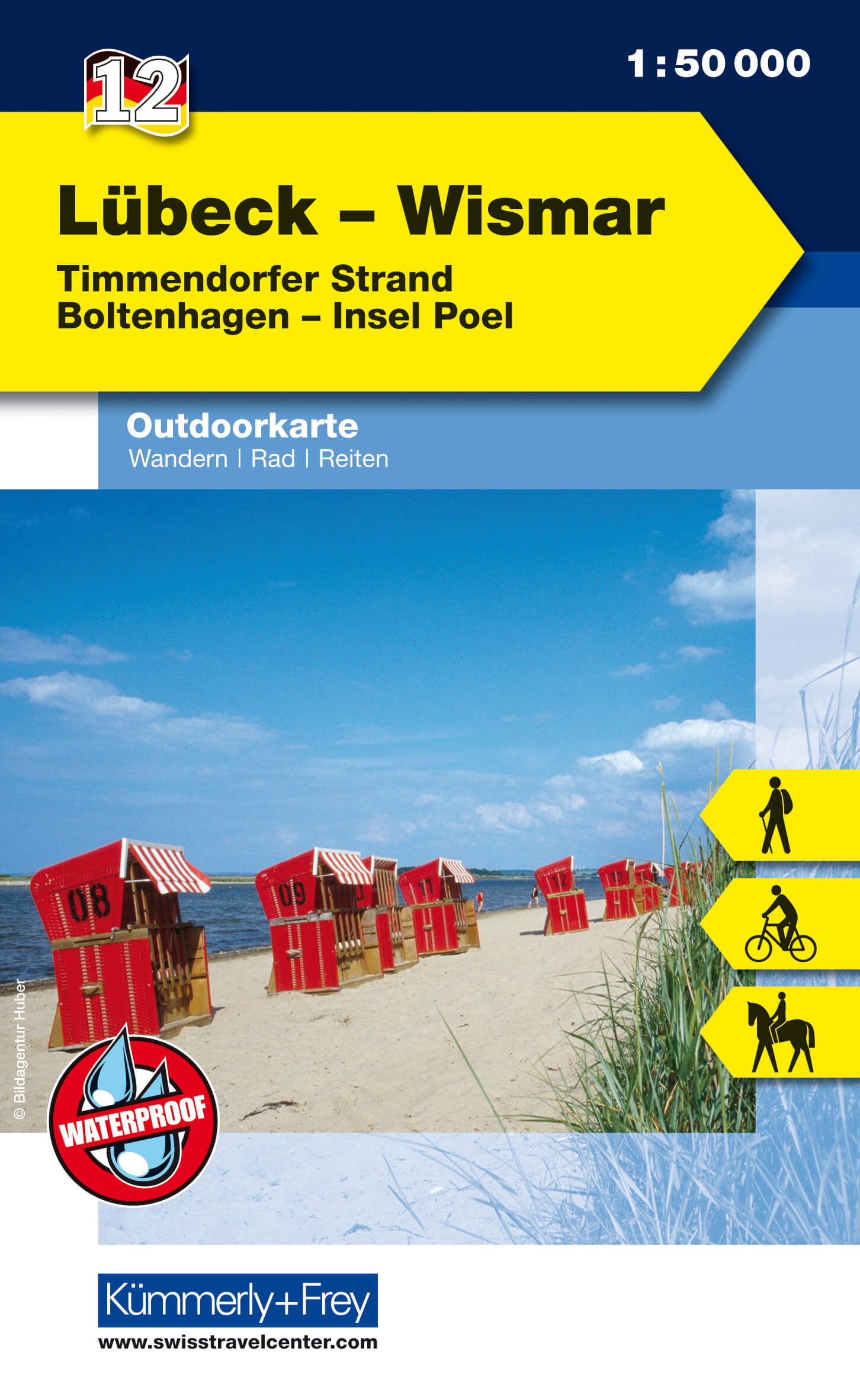 Online bestellen: Wandelkaart 12 Outdoorkarte Lübeck - Wismar | Kümmerly & Frey
