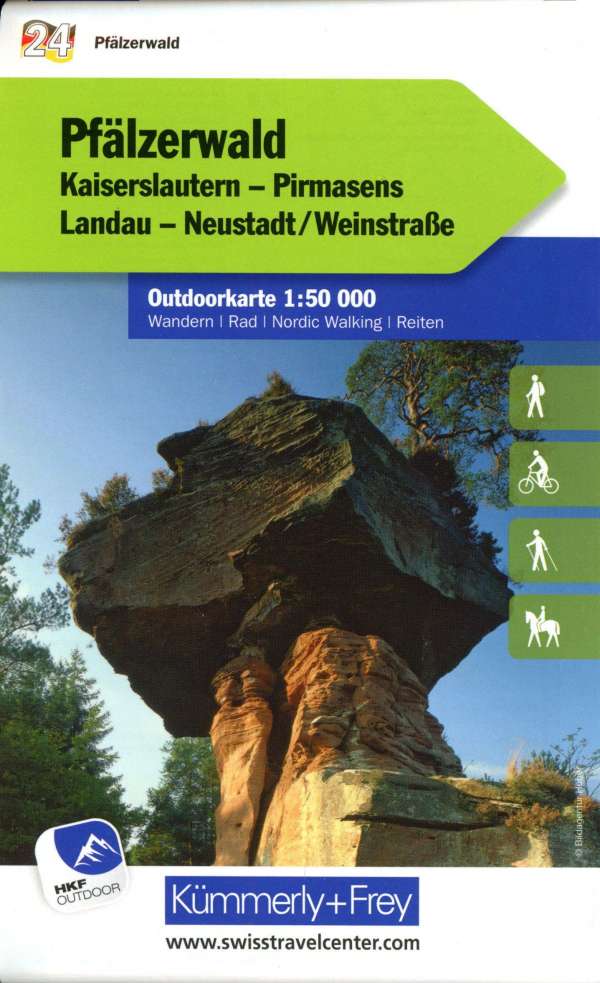 Online bestellen: Wandelkaart 24 Outdoorkarte Pfälzerwald | Kümmerly & Frey