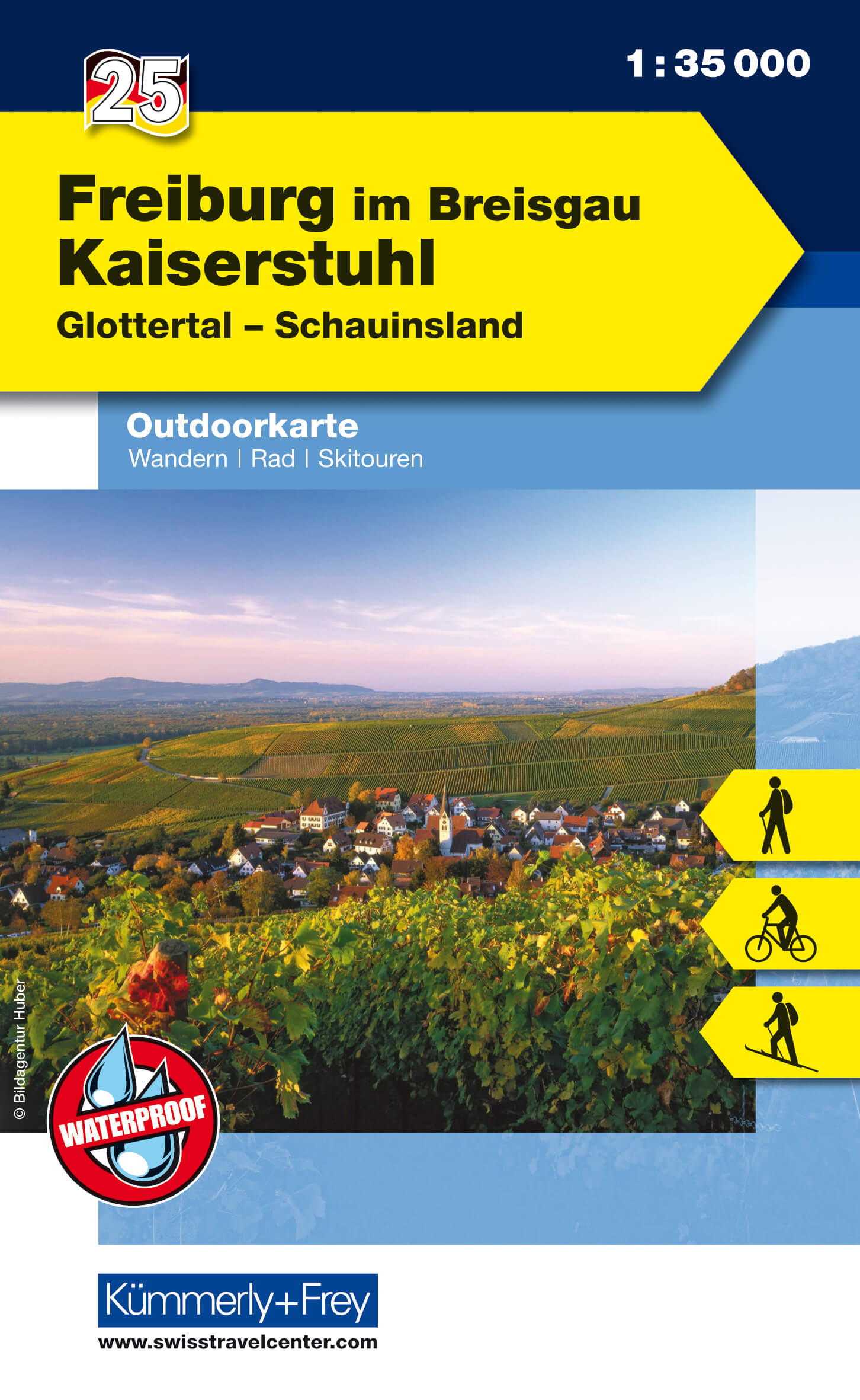 Online bestellen: Wandelkaart 25 Outdoorkarte Freiburg im Breisgau - Kaiserstuhl | Kümmerly & Frey