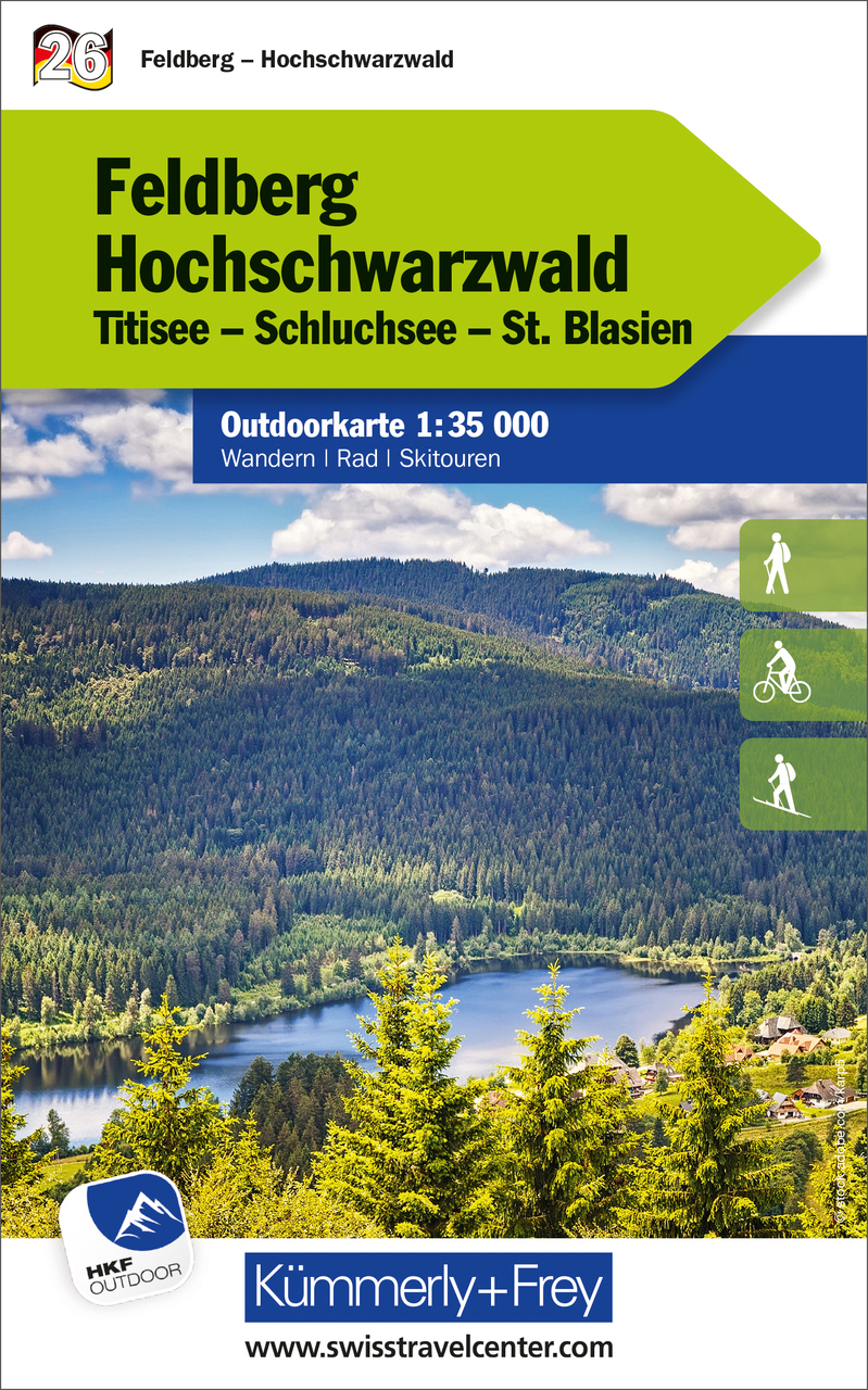 Online bestellen: Wandelkaart 26 Outdoorkarte Feldberg - Hochschwarzwald | Kümmerly & Frey