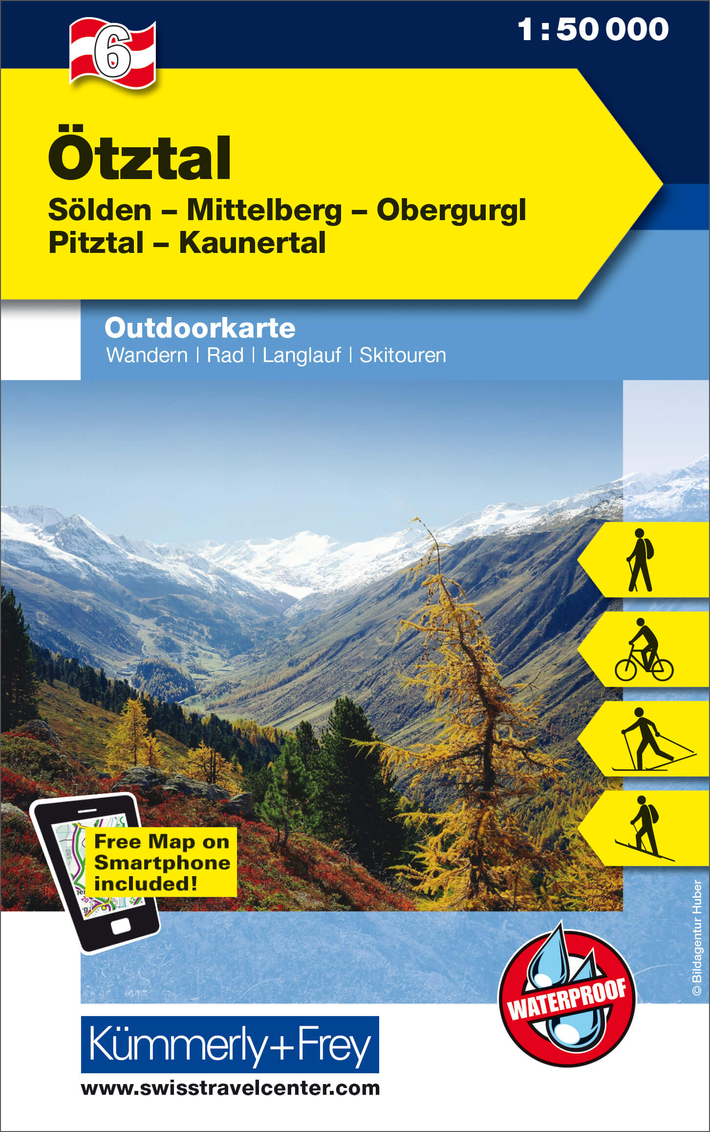 Online bestellen: Wandelkaart 06 Outdoorkarte AT Ötztal | Kümmerly & Frey