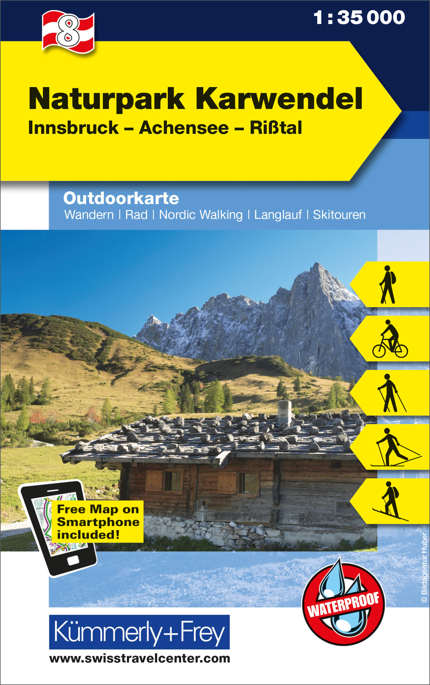 Online bestellen: Wandelkaart 08 Outdoorkarte AT Naturpark Karwendel | Kümmerly & Frey