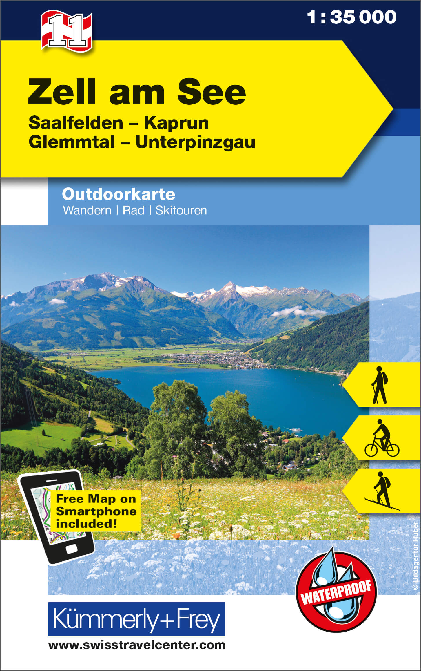 Online bestellen: Wandelkaart 11 Outdoorkarte AT Zell am See | Kümmerly & Frey
