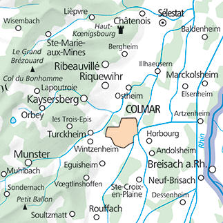 Wandelkaart 1 Outdoorkarte FR Elsass Vogesen Alsace Elsass Colmar 