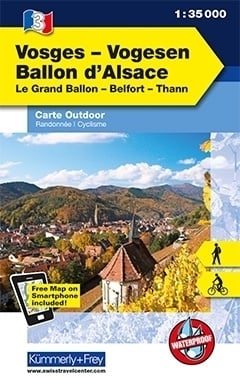 Online bestellen: Wandelkaart 03 Outdoorkarte FR Vogesen - Ballon d'Alsace - Vogezen | Kümmerly & Frey