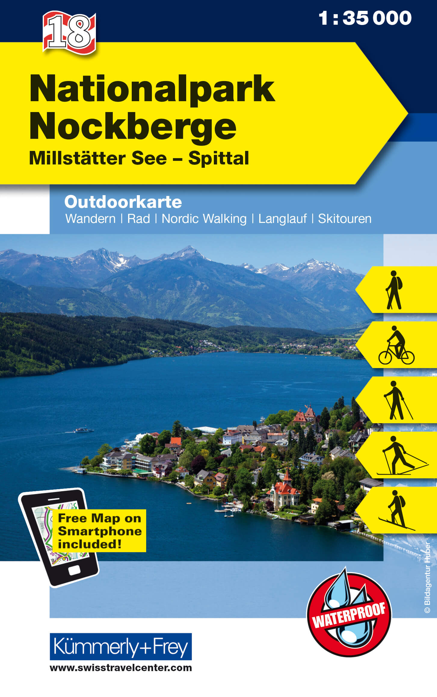 Online bestellen: Wandelkaart 18 Outdoorkarte AT Nockberge | Kümmerly & Frey