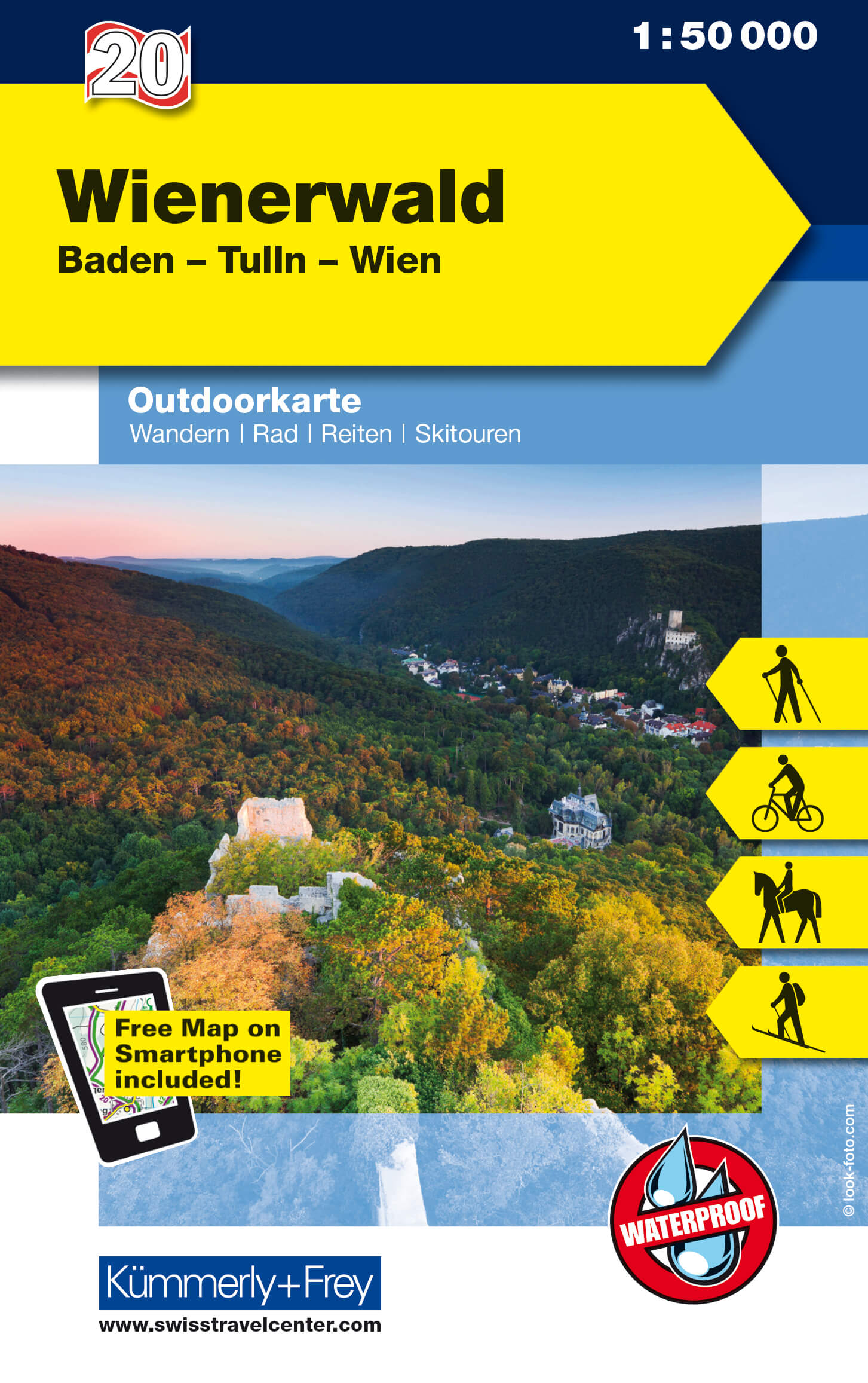 Online bestellen: Wandelkaart 20 Outdoorkarte AT Wienerwald | Kümmerly & Frey