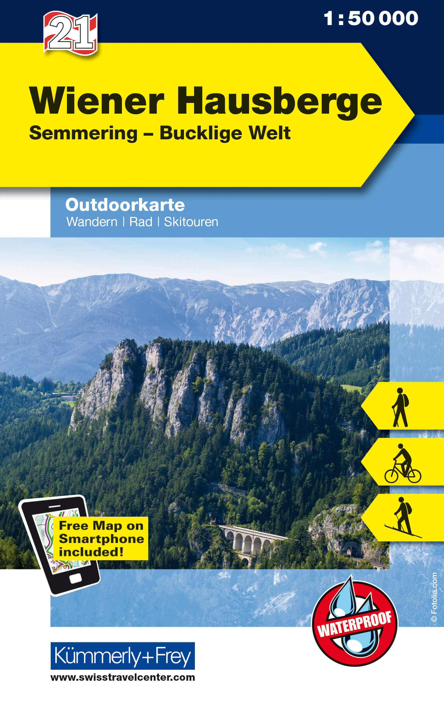 Online bestellen: Wandelkaart 21 Outdoorkarte AT Wiener Hausberge | Kümmerly & Frey
