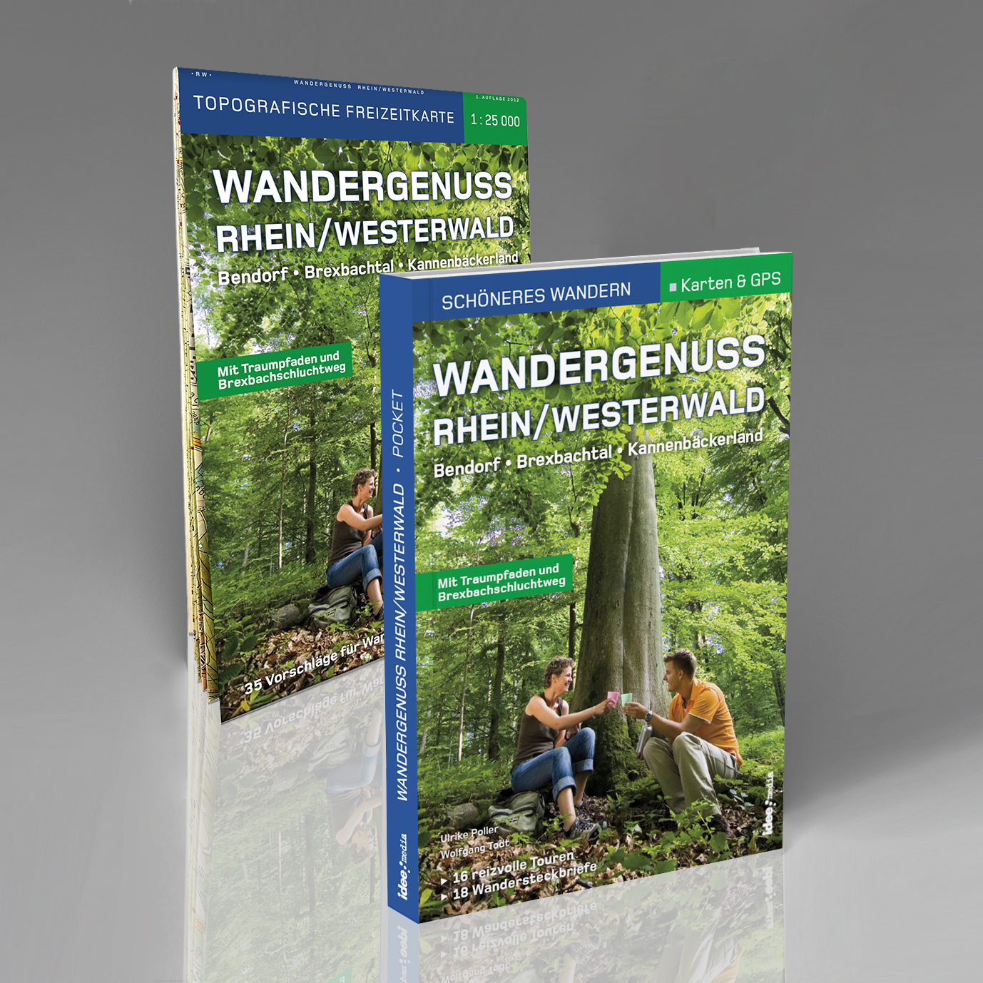 Online bestellen: Wandelkaart - Wandelgids Wandergenuss Rhein/Westerwald | IdeeMedia