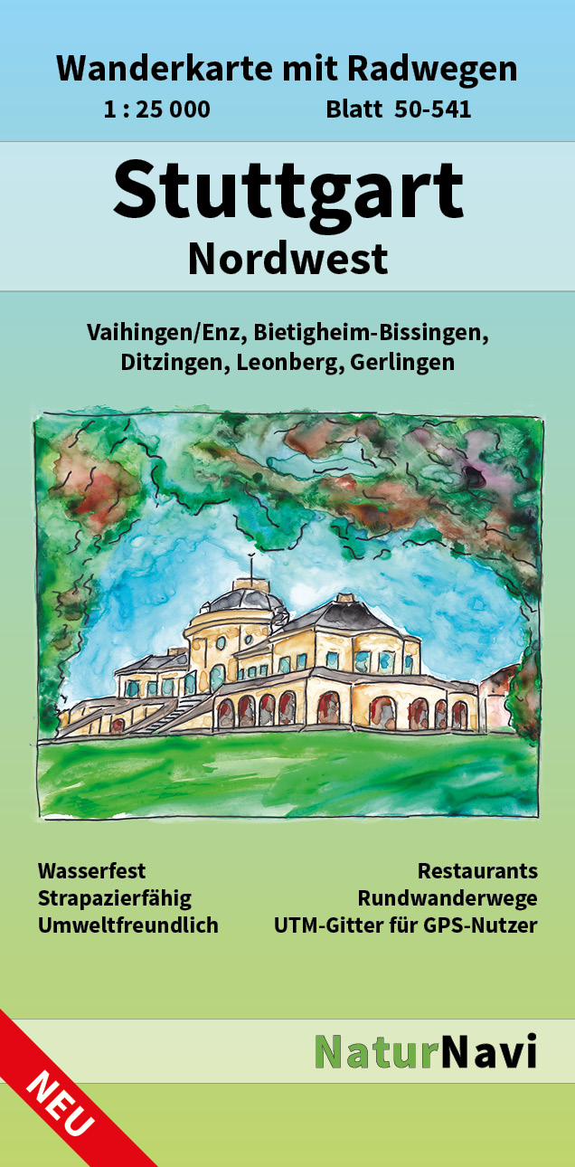 Online bestellen: Wandelkaart 50-541 Stuttgart Nordwest | NaturNavi
