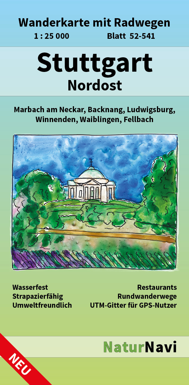 Online bestellen: Wandelkaart 52-541 Stuttgart Nordost | NaturNavi