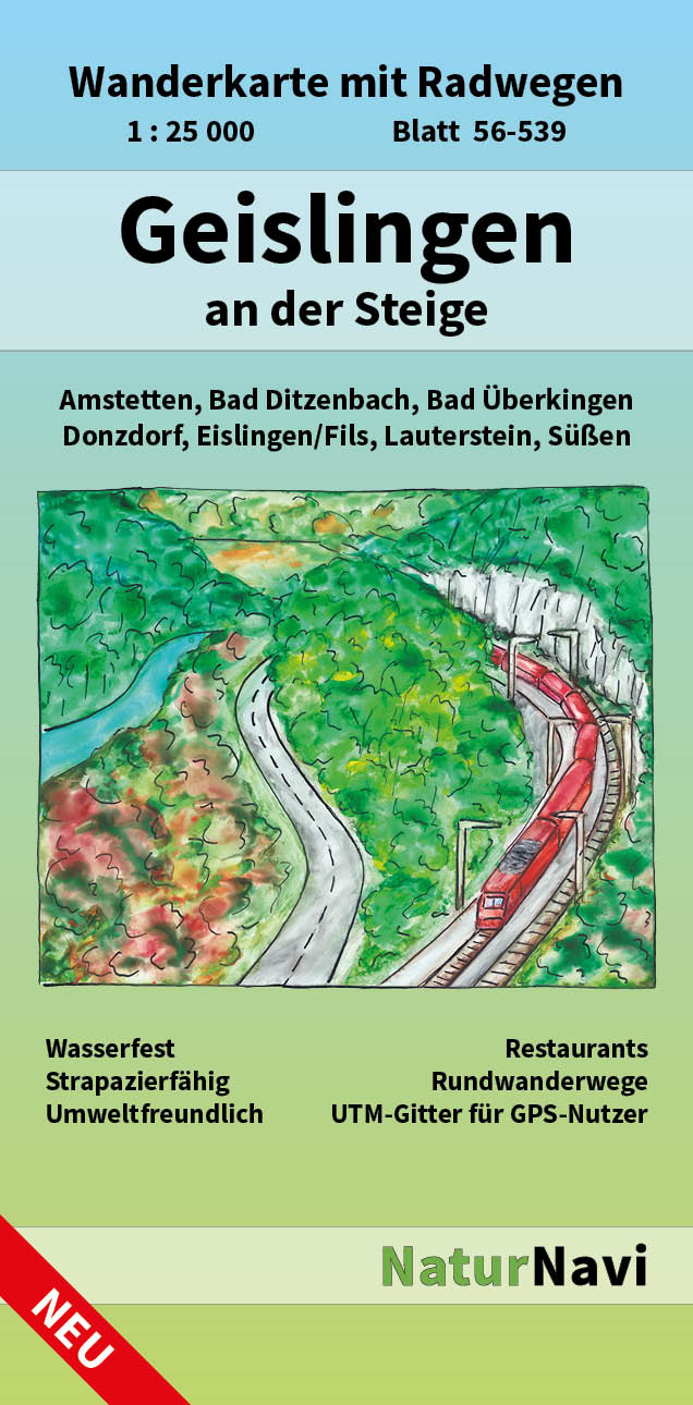 Online bestellen: Wandelkaart 56-539 Geislingen an der Steige | NaturNavi