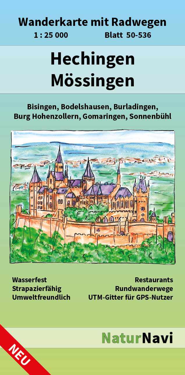 Online bestellen: Wandelkaart 50-536 Hechingen - Mössingen | NaturNavi