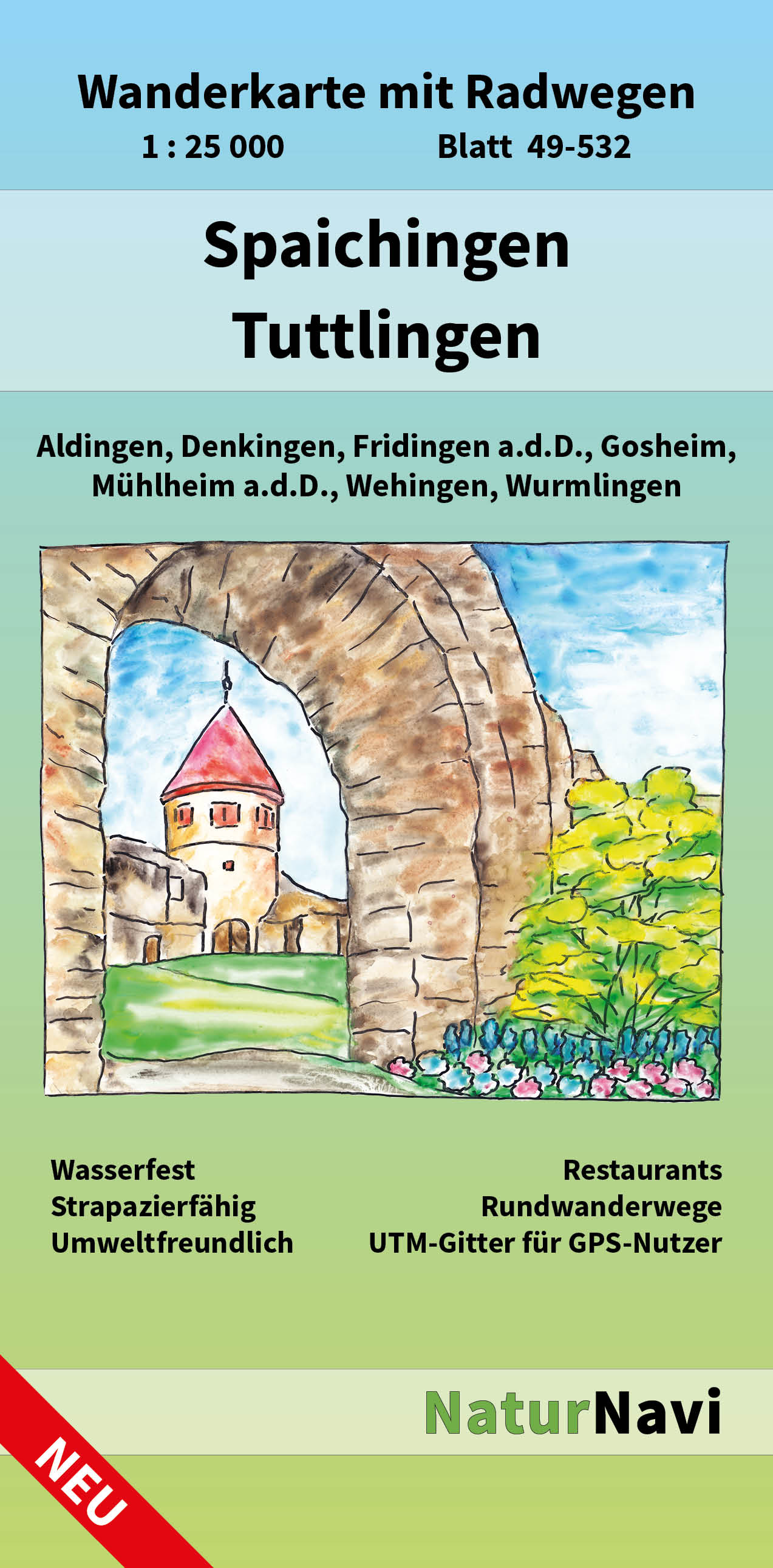 Online bestellen: Wandelkaart 49-532 Spaichingen - Tuttlingen | NaturNavi