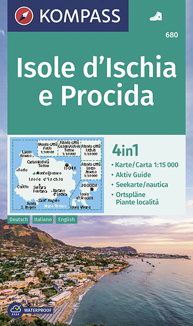 Online bestellen: Wandelkaart 680 Isole d'Ischia e Procida | Kompass