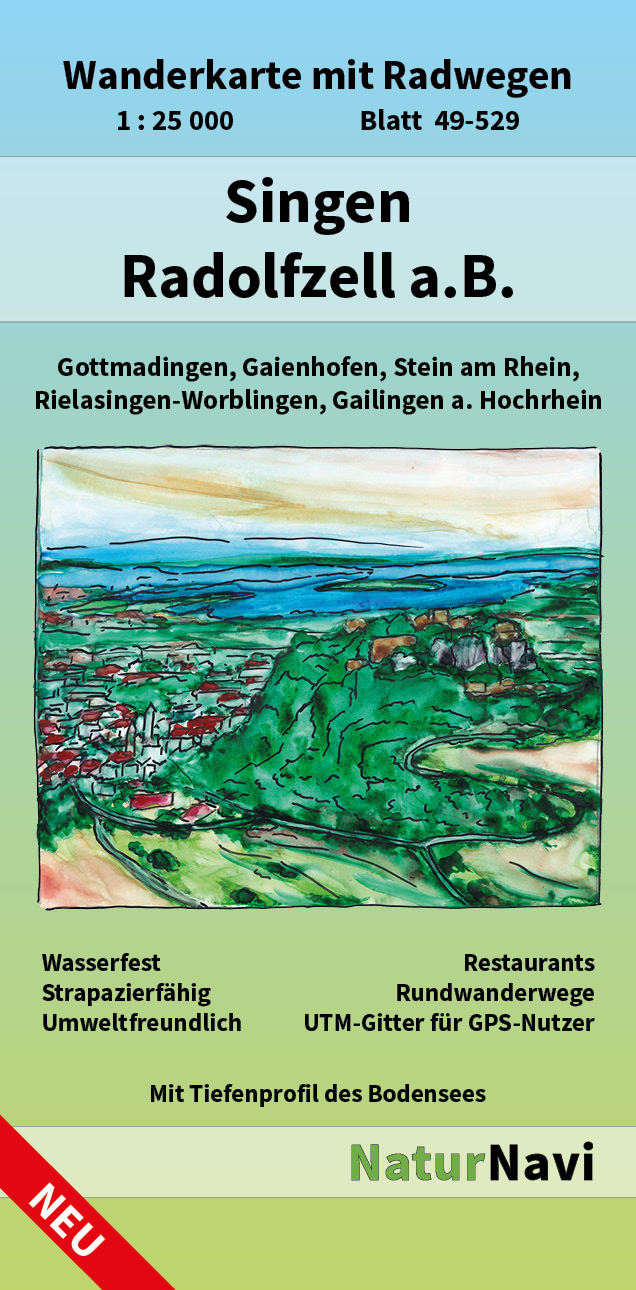 Online bestellen: Wandelkaart 49-529 Singen - Radolfzell am Bodensee | NaturNavi