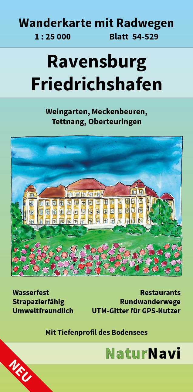 Online bestellen: Wandelkaart 54-529 Ravensburg - Friedrichshafen | NaturNavi