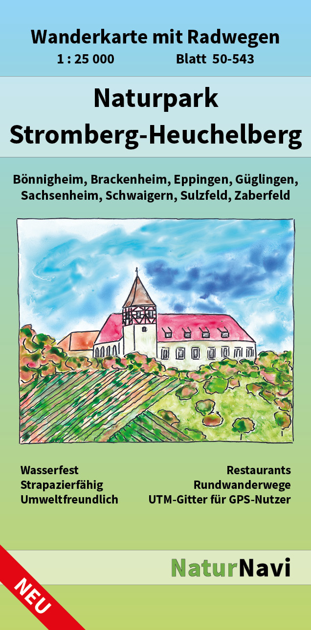Online bestellen: Wandelkaart 50-543 Naturpark Stromberg - Heuchelberg | NaturNavi