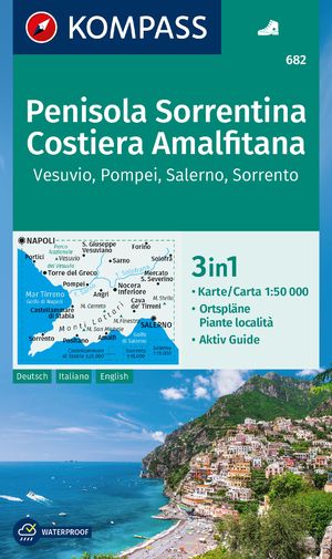 Online bestellen: Wandelkaart 682 Penisola Sorrentina - Costiera Amalfitana | Kompass