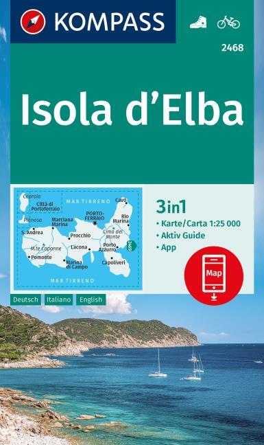 Online bestellen: Wandelkaart 2468 Isola d'Elba | Kompass