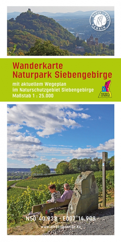 Online bestellen: Wandelkaart Naturpark Siebengebirge | Grunes Herz