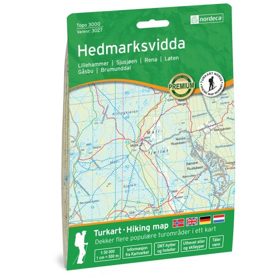 Online bestellen: Wandelkaart 3027 Topo 3000 Hedmarksvidda | Nordeca