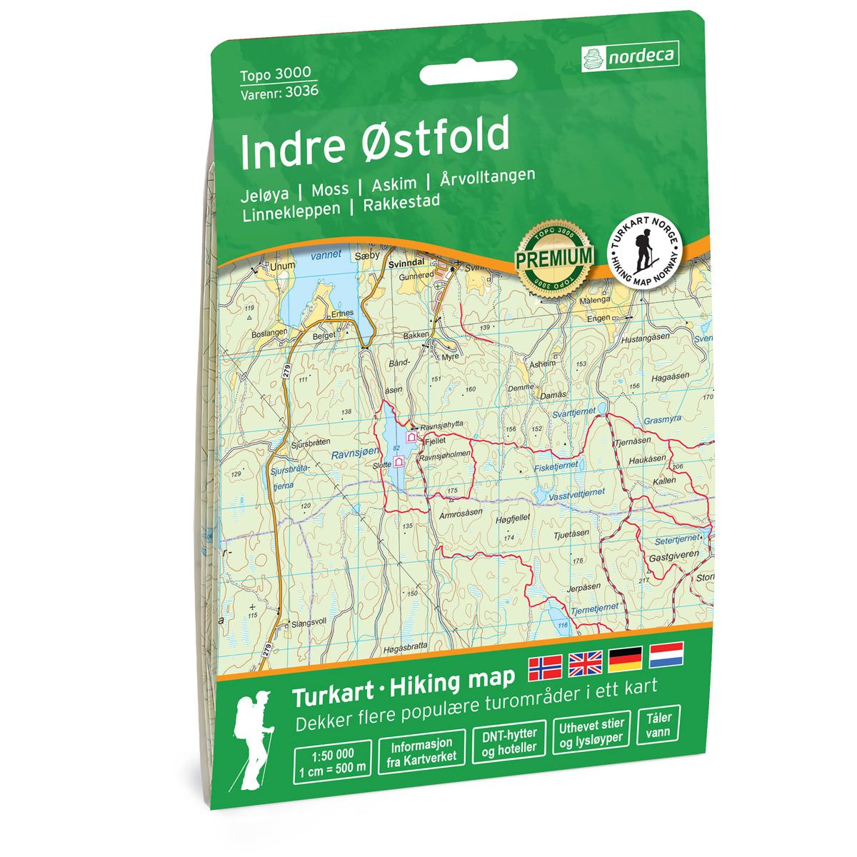 Wandelkaart 3036 Topo 3000 Indre Øs…