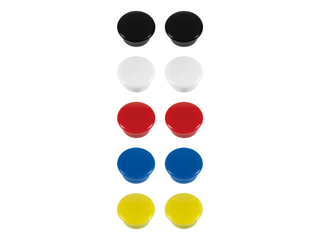 Magneet Magneten - Magneetjes 15 mm doorsnede - diverse kleuren - 10 s