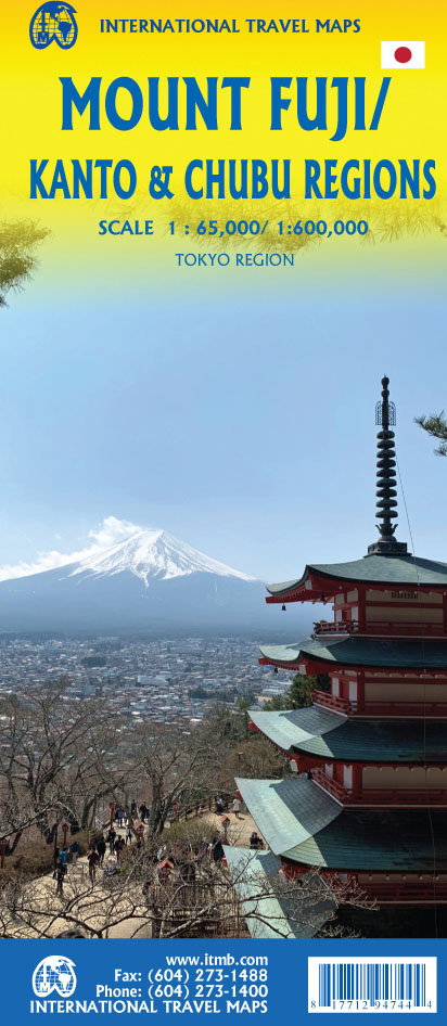 Online bestellen: Wegenkaart - landkaart Mount Fuji / Kanto & Chubu Regions | ITMB