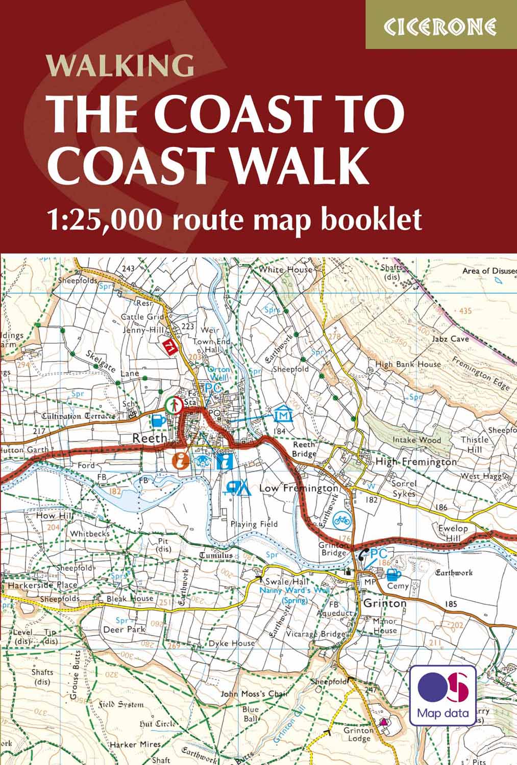 Online bestellen: Wandelkaart The Coast to Coast Map Booklet | Cicerone