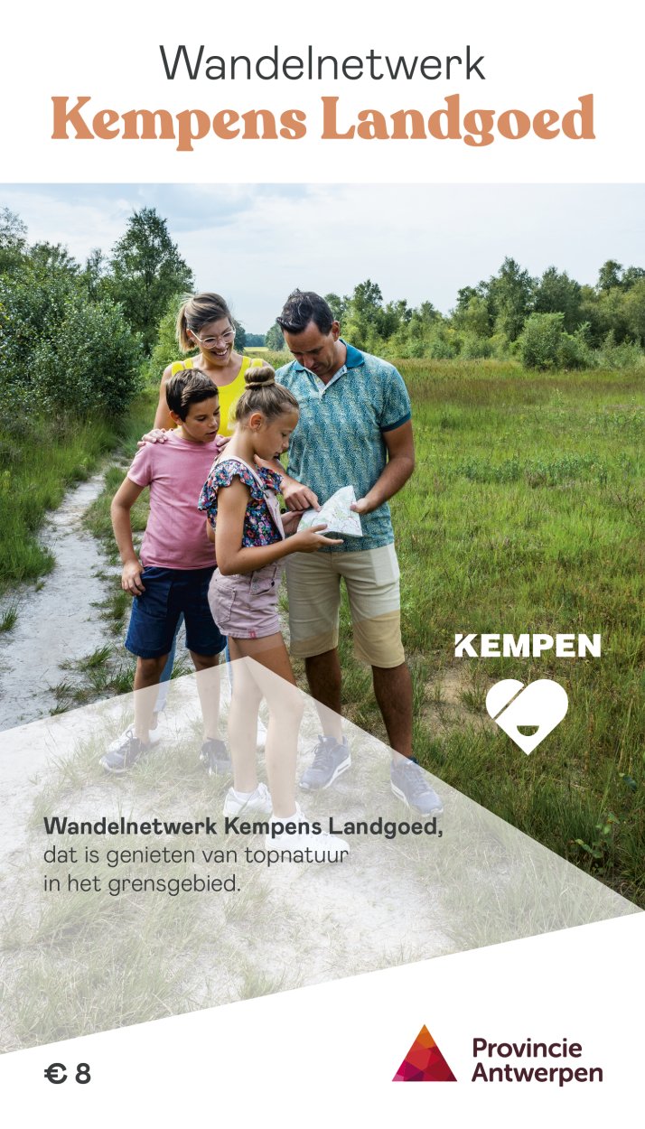 Online bestellen: Wandelknooppuntenkaart - Wandelkaart Wandelnetwerk BE Kempens Landgoed | Provincie Antwerpen Toerisme